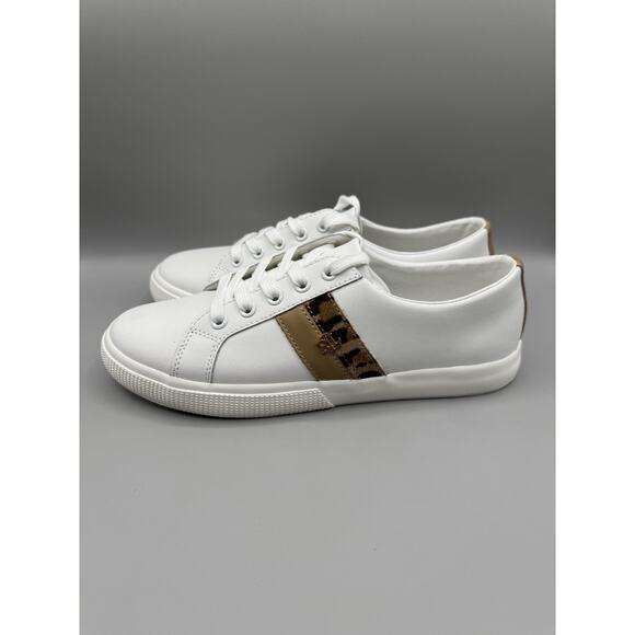 Ralph Lauren Janson II Action Leather Sneaker Size 8.5 Women - Picture 1 of 11